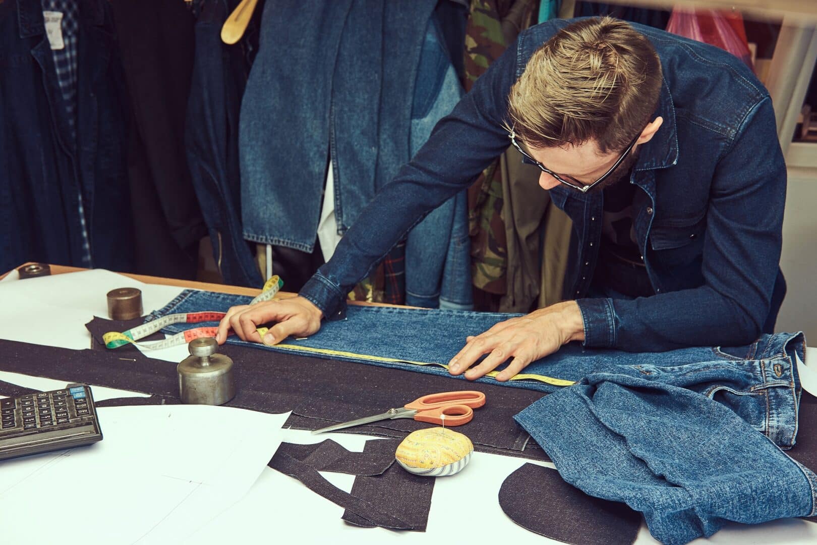 denim dans la maroquinerie